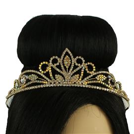 Rhinestones Leaves Tiara