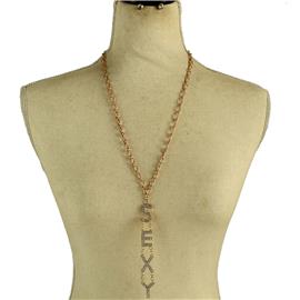 Chain Drop Sexy Necklace Set