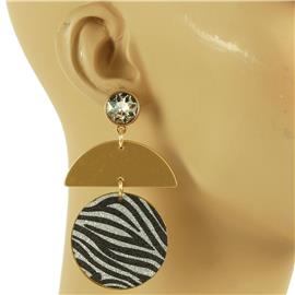 Fashion Geometric Animal Print Earring