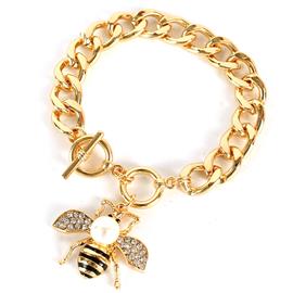 Metal Charms Bee Bracelet