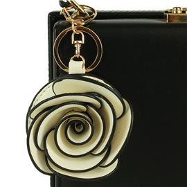 Leather Roses Key Chain