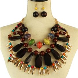 Fashion Spike Necklace Set