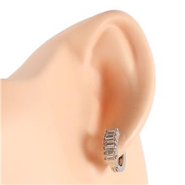 Cubic Zirconia Huggie Hoop Earring