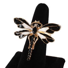 Metal Dragon Fly Stretch Ring