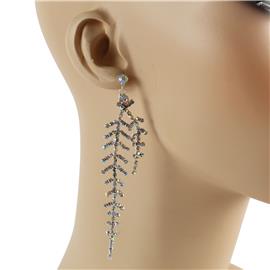 Rhinestones Long Earring