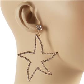 Rhinestones Dangling Star Earring