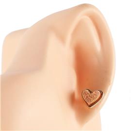 Glitter Stud Heart Earring