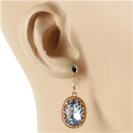 Crystal Dangling Oval Earring