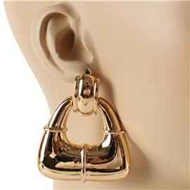 Metal Triangle Chunky Earring