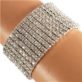 Rhinestone 9 Line Stretch Bracelet