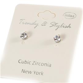 20in Cubic Zirconia Round Stud Earring