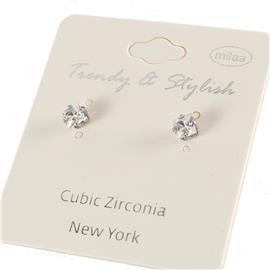 20in Cubic Zirconia Square Stud Earring