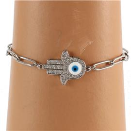 Stainless Steel Hamsa Bracelet