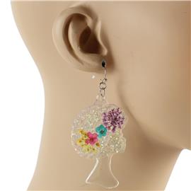 Fashion Acrylic Flower Afro Earring