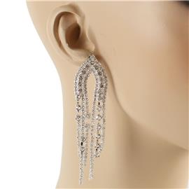 Rhinestones Triangle Fringeds Earring