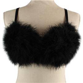 S Fashion Feather Bra Top