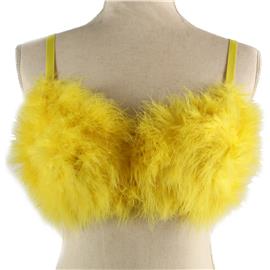 S Fashion Feather Bra Top