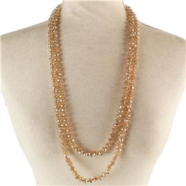 Crystal Beads Long Necklace