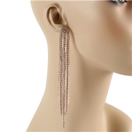 Rhinestone Long Fringeds Earring