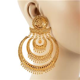 Golden Metal Chandelier Earring