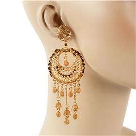 Golden Metal Chandelier Earring