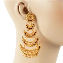 Golden Metal Chandelier Earring