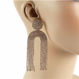 Rhinestones Fringed Earring