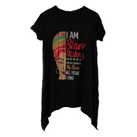 Plus I AM BLACK HISTORY Print T Shirt