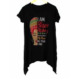 Reg I AM BLACK HISTORY Print T Shirt