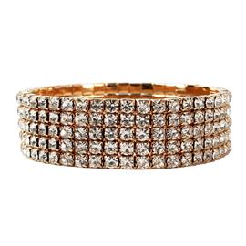 5 Lines Rhinestones Stretch Bracelet