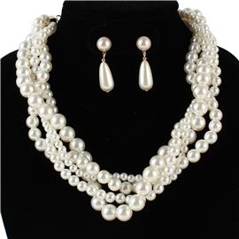 Pearl Necklace Set