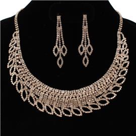 Rhinestones Necklace Set