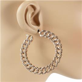 60 MM Rhinestones Hoop Earring