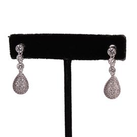 CZ Teardrop Earring