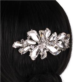 Rhinestone Flower Hair Comb