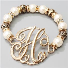 ""H" Pearl Bracelet "