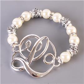 ""L" Pearl Bracelet "