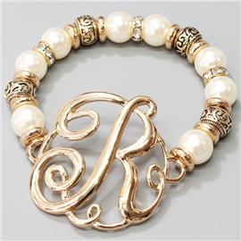 ""R" Pearl Bracelet "