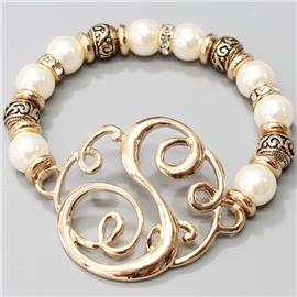 ""S" Pearl Bracelet "