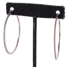 CZ Metal Hoop Earring