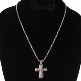 Cross Pendant Necklace Set