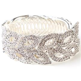 Rhinestone Leaves Bangle