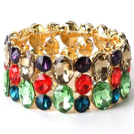 Crystal Oval Stretch Bracelet