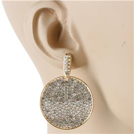 Rhinestone Round Dangling Earring