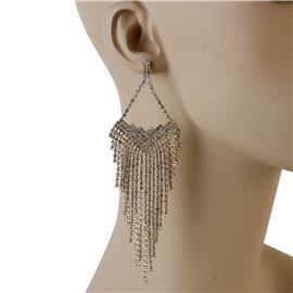 Rhinestone Evening Fringed Earring