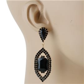 Rhinestone Square Dangling Earring