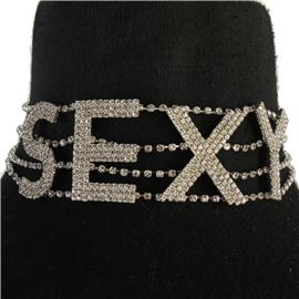 "Rhinestones "Sexy" Choker"