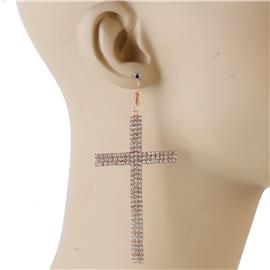 Rhinestone Cross Earring