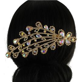 Rhinestones Casting Tear Hair Comb