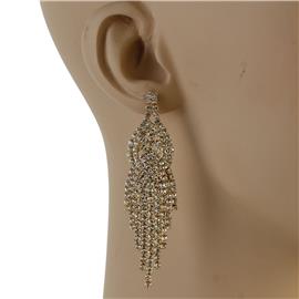 Rhinestones Fringe Earring